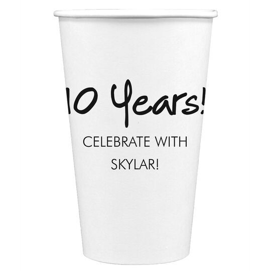 Studio Milestone Year Paper Coffee Cups