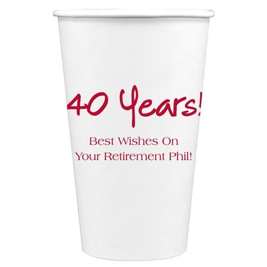 Studio Milestone Year Paper Coffee Cups