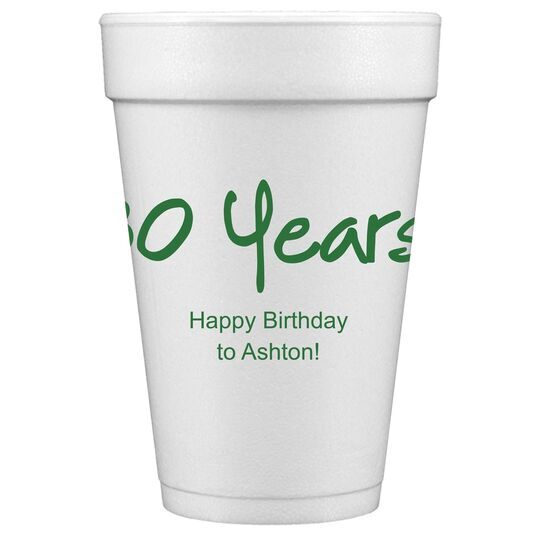Studio Milestone Year Styrofoam Cups