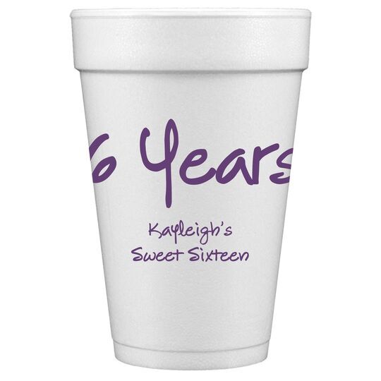 Studio Milestone Year Styrofoam Cups