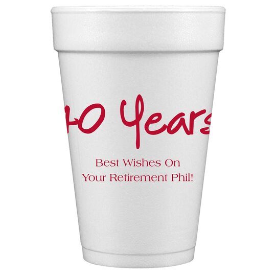 Studio Milestone Year Styrofoam Cups