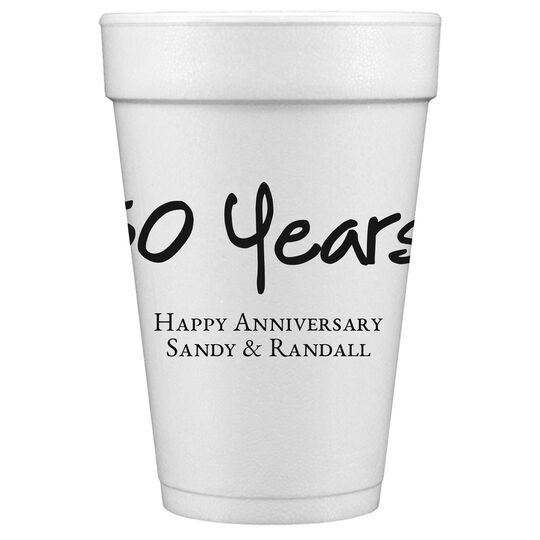 Studio Milestone Year Styrofoam Cups