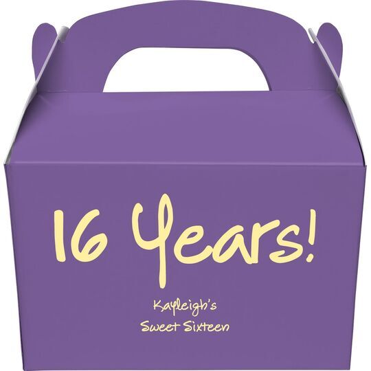 Studio Milestone Year Gable Favor Boxes