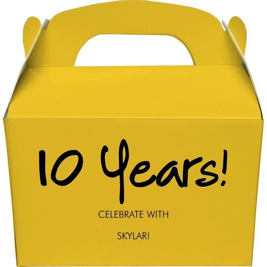 Studio Milestone Year Gable Favor Boxes