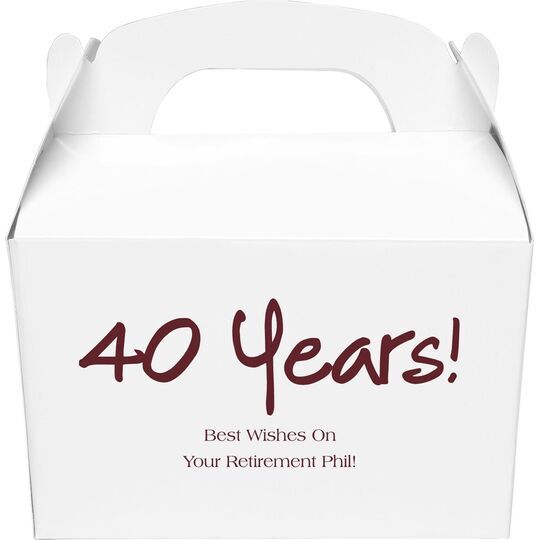 Studio Milestone Year Gable Favor Boxes