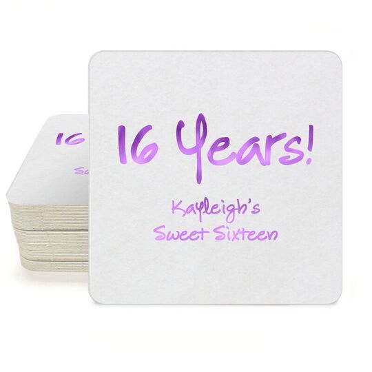 Studio Milestone Year Square Coasters