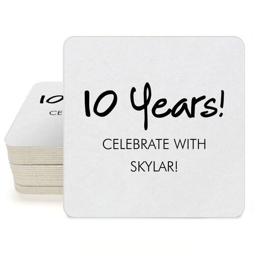 Studio Milestone Year Square Coasters