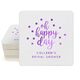 Confetti Dots Oh Happy Day Square Coasters Image 2 of 3