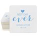 Best Day Ever with Heart Square Coasters Image 1 of 2