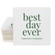 Best Day Ever Big Word Square Coasters Image 2 of 5