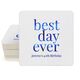 Best Day Ever Big Word Square Coasters Image 4 of 5