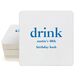 Big Word Drink Square Coasters Image 1 of 4