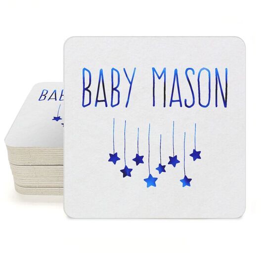 Falling Stars Square Coasters