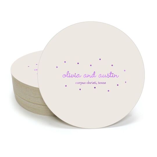 Sweet Little Stars Round Coasters