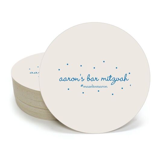 Sweet Little Stars Round Coasters