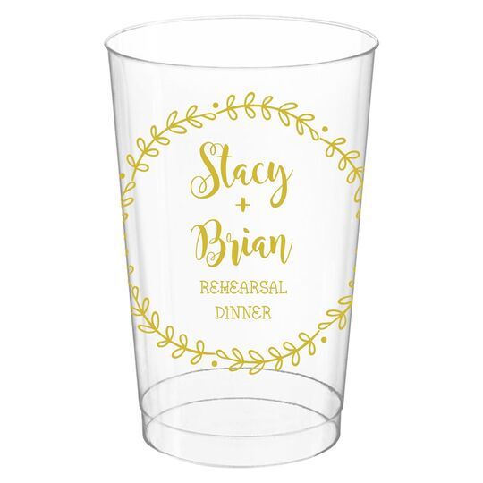 Sweet Wreath Clear Plastic Cups