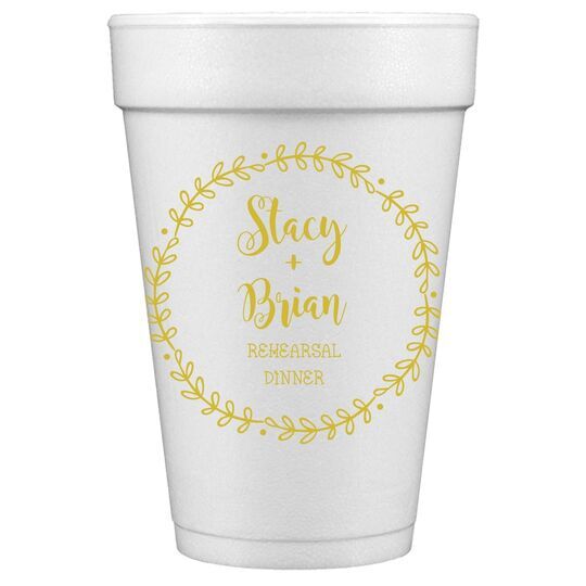 Sweet Wreath Styrofoam Cups
