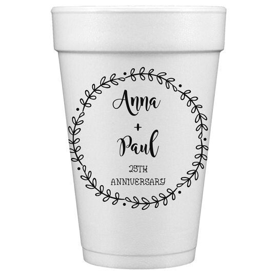 Sweet Wreath Styrofoam Cups