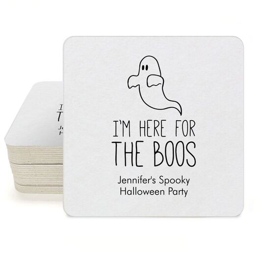 I'm Here For The Boos Square Coasters