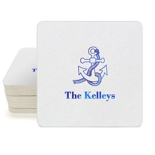 Boat Anchor Square Coasters