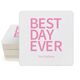 Bold Best Day Ever Square Coasters Image 6 of 6