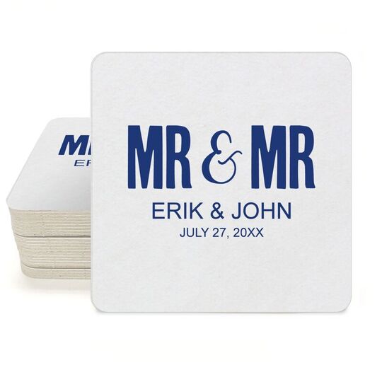 Bold Mr & Mr Square Coasters