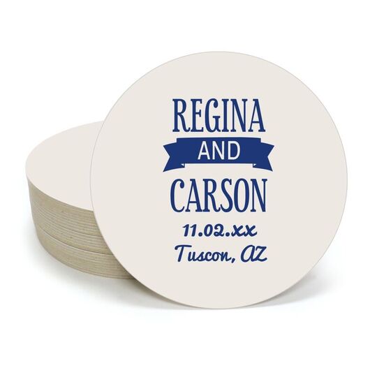 Celebration Couple Round Coasters