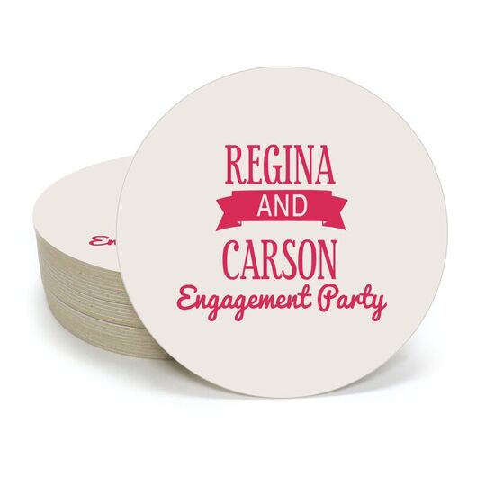 Celebration Couple Round Coasters