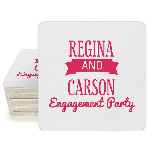 Celebration Couple Square Coasters