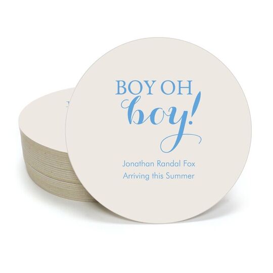 Boy Oh Boy Round Coasters