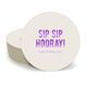 Bold Sip Sip Hooray Round Coasters Image 1 of 4