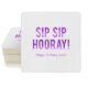 Bold Sip Sip Hooray Square Coasters Image 1 of 4
