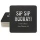 Bold Sip Sip Hooray Square Coasters Image 2 of 4