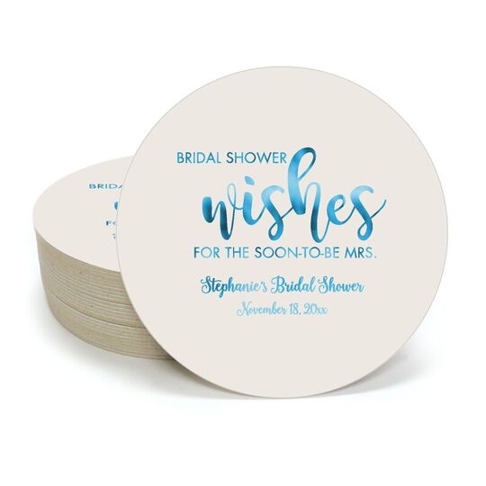 Bridal Shower Wishes Round Coasters