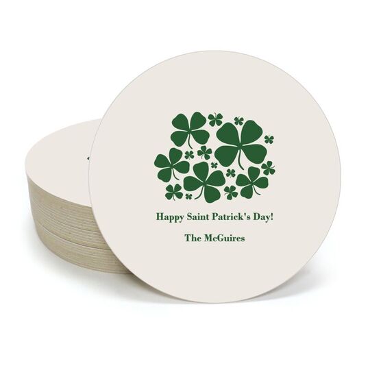 Clovers Round Coasters