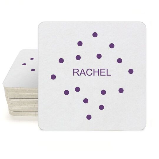 Confetti Dot Party Square Coasters