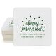 Confetti Dots Almost Married Square Coasters Image 2 of 3