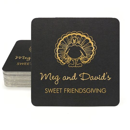 Friendsgiving Square Coasters