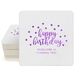 Confetti Dots Happy Birthday Square Coasters Image 3 of 4