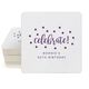 Confetti Dots Celebrate Square Coasters Image 3 of 16