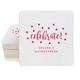 Confetti Dots Celebrate Square Coasters Image 10 of 16