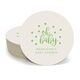 Confetti Dots Oh Baby Round Coasters Image 1 of 3
