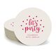 Confetti Dots Let's Party Round Coasters Image 1 of 5