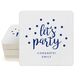 Confetti Dots Let's Party Square Coasters Image 3 of 5