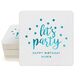 Confetti Dots Let's Party Square Coasters Image 4 of 5