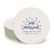 Confetti Dots Just Married Round Coasters Image 2 of 2
