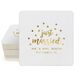 Confetti Dots Just Married Square Coasters Image 1 of 2