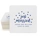 Confetti Dots Just Married Square Coasters Image 2 of 2