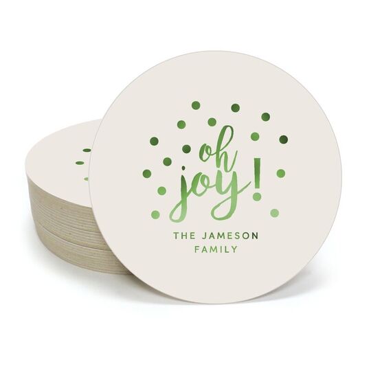 Confetti Dots Oh Joy Round Coasters