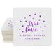 Confetti Dots True Love Square Coasters Image 1 of 2